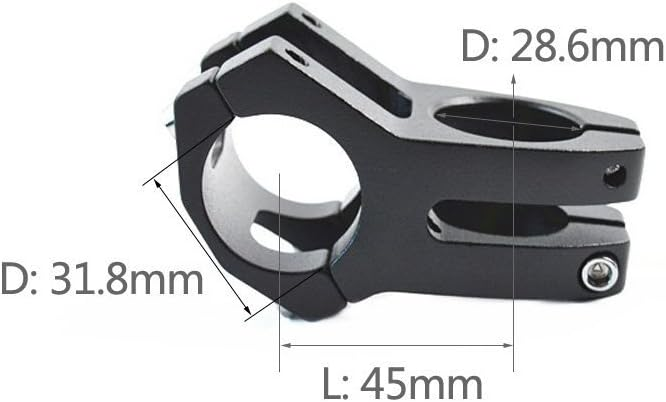 Wake 31.8 mm 45 mm Alüminyum Gidon Boğazı Siyah