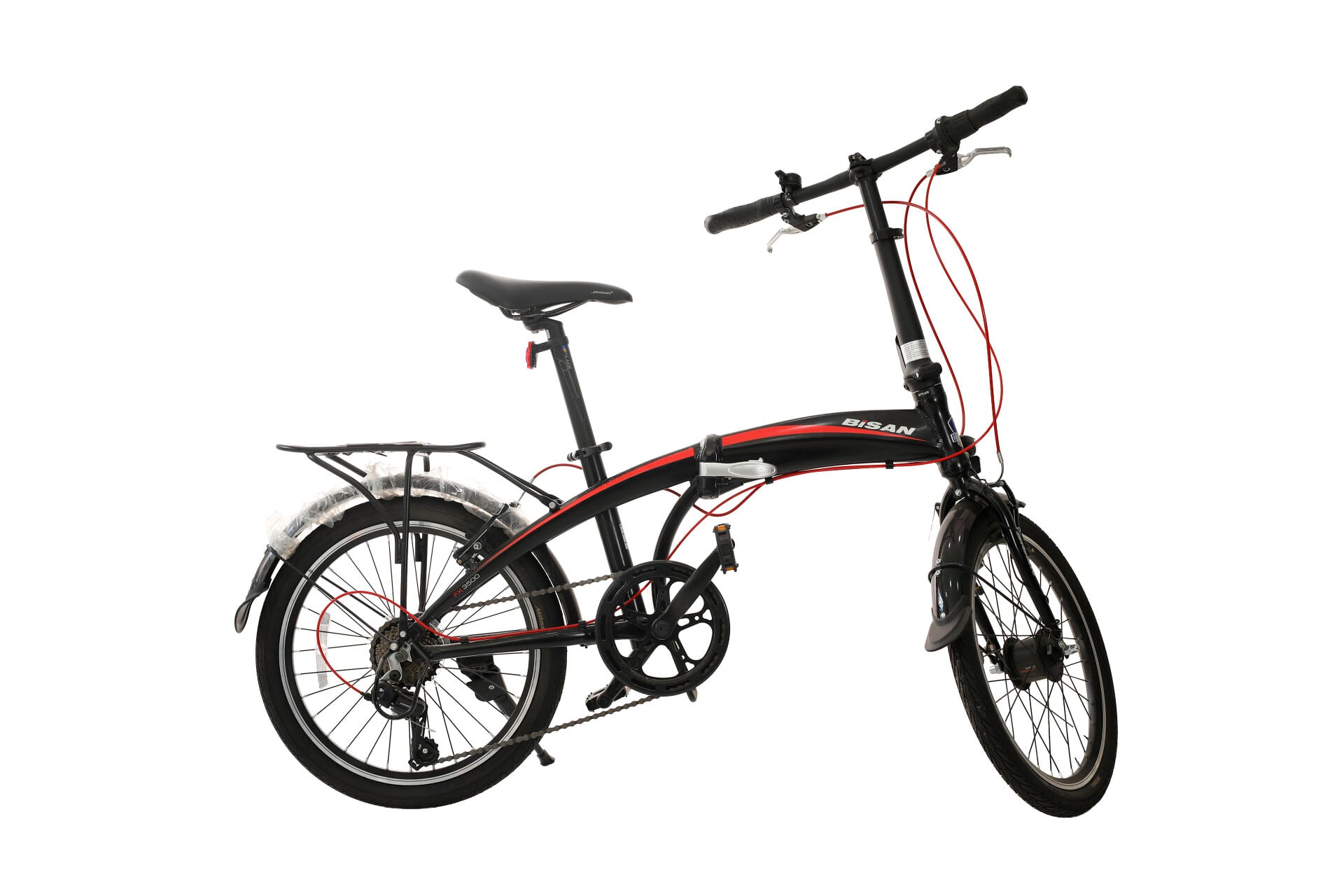 Bisan FX 3500 20 Jant Katlanır Bisiklet Siyah Kırmızı