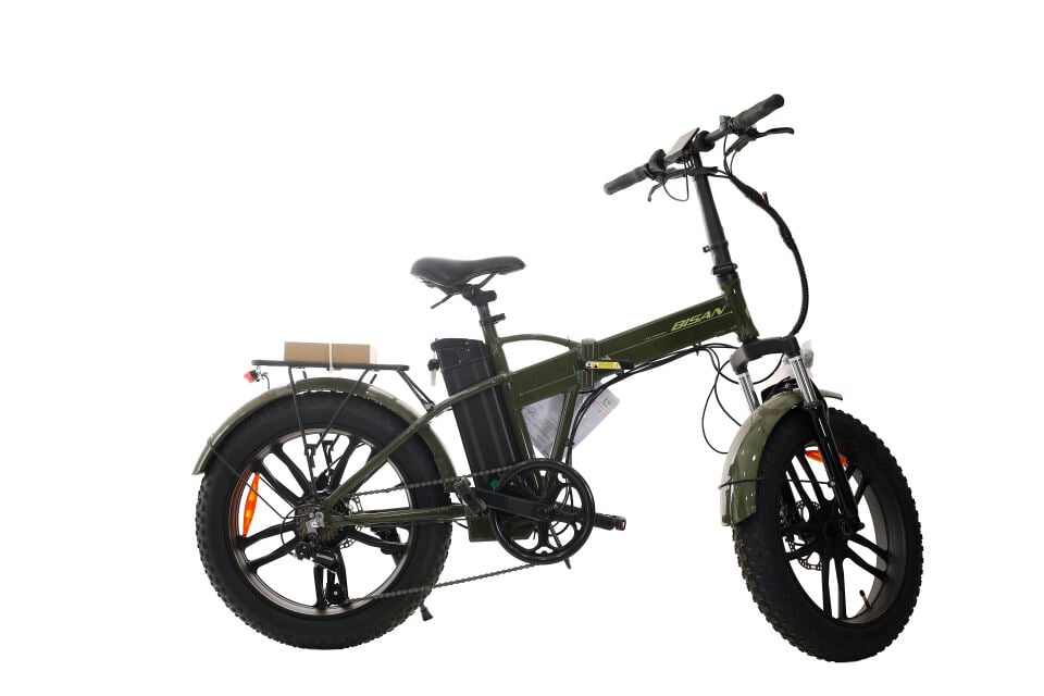 Bisan E-Folding F3 20 Jant Katlanır Elektrikli Bisiklet Haki