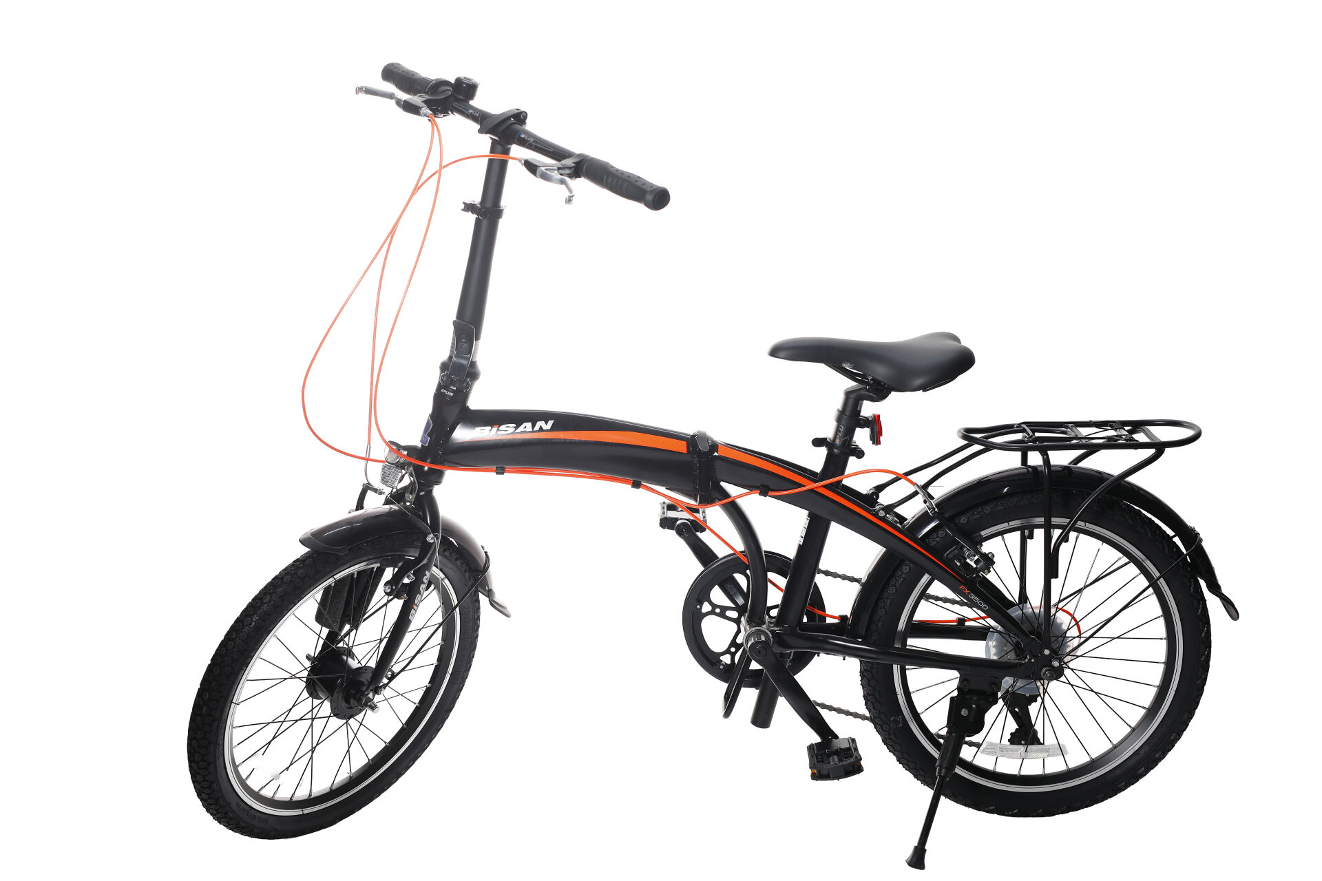 Bisan FX 3500 20 Jant Katlanır Bisiklet Siyah Turuncu